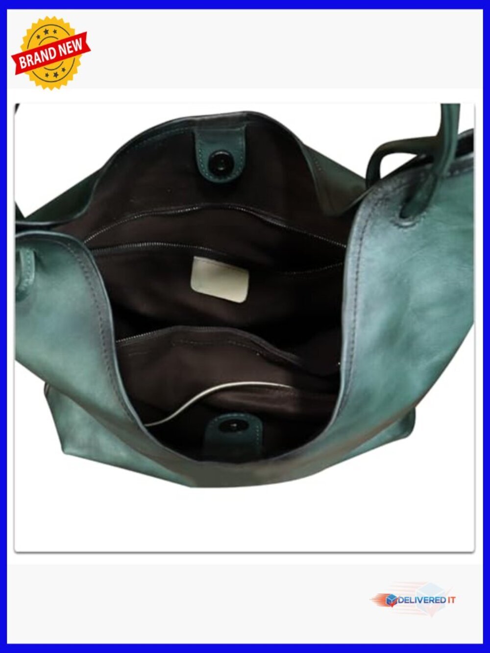 Genuine Leather Hobo Bag Large Tote Vintage Satchel Purse Shoulder Bag Work - Picture 7 of 7